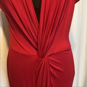 Red Twist front dress
